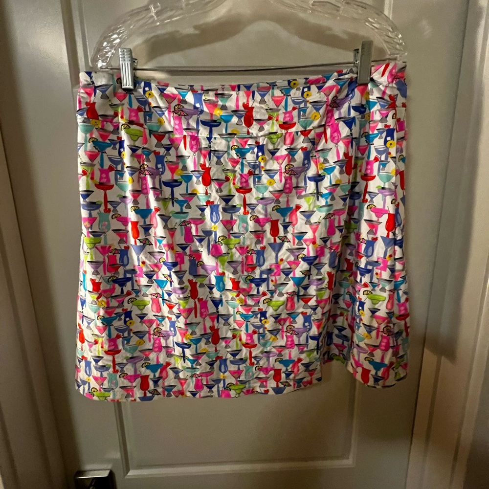 Colorful Cocktail Print Women's Skirt